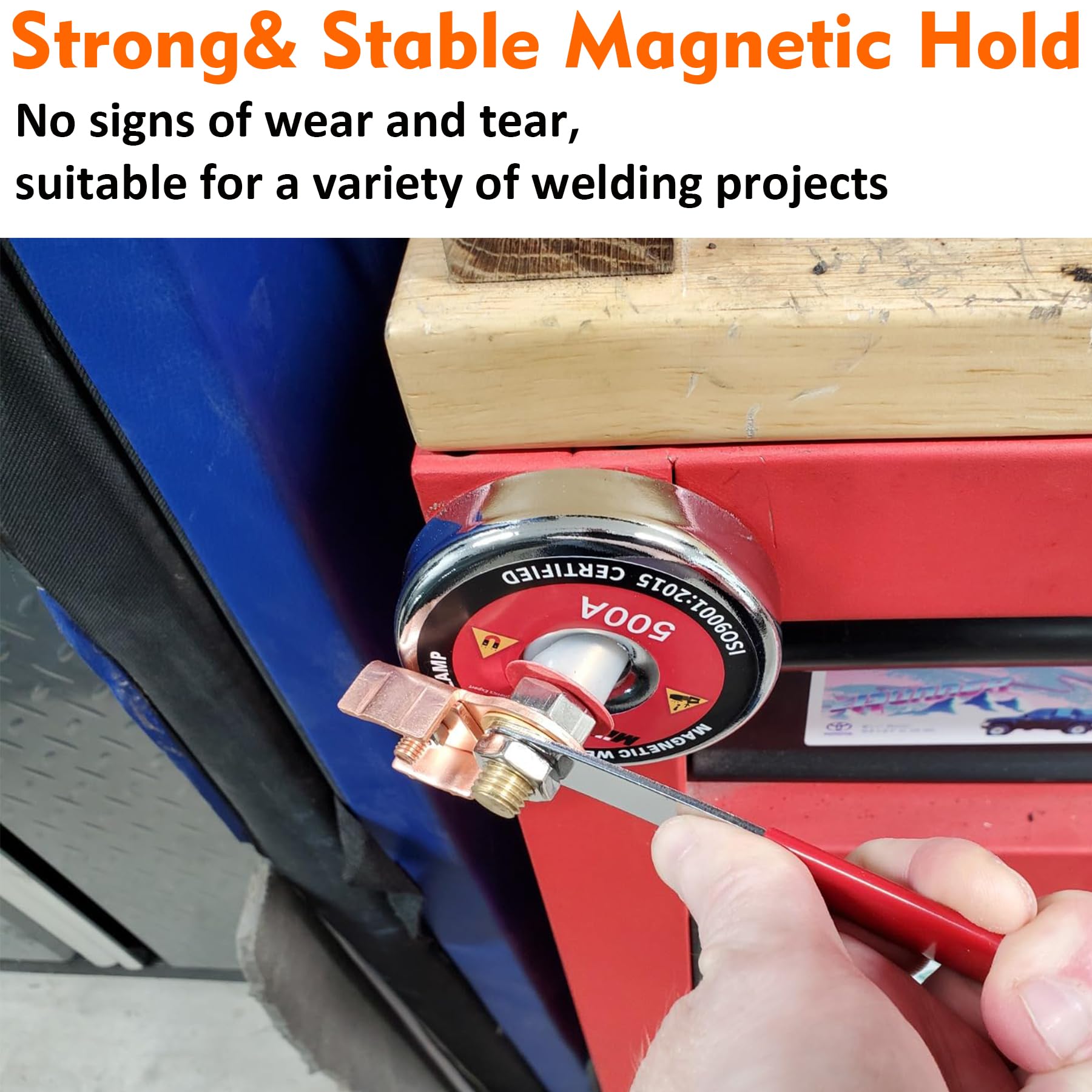 MUTUACTOR quick-release magnet shown in action enabling easy grounding setup