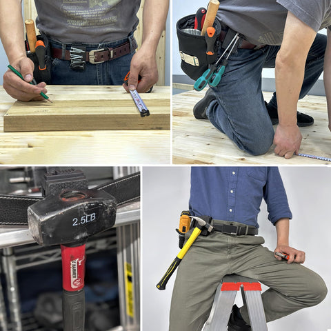 MUTUACTOR tool-storage clip organizing hardware on the job