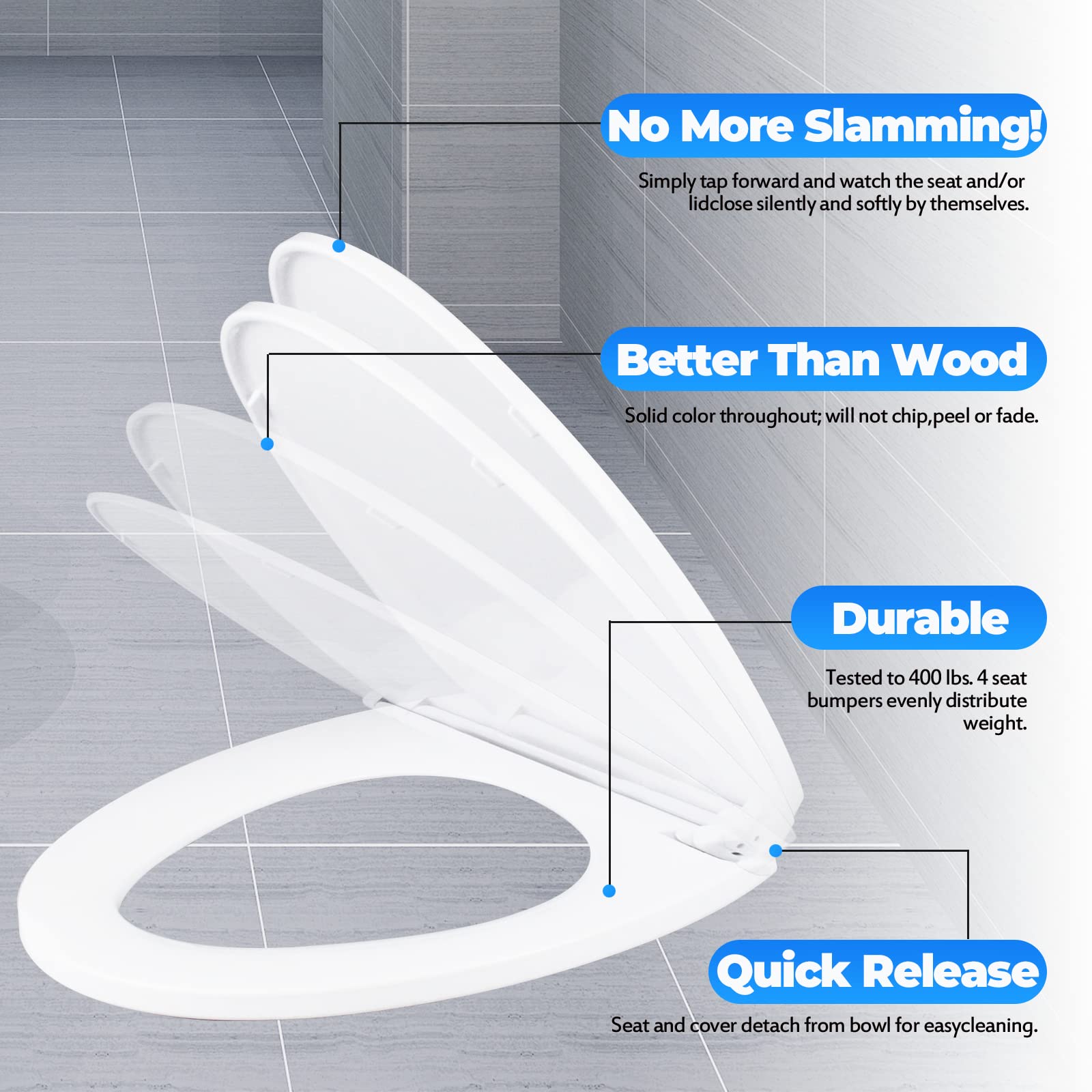 MUU adjustable hinges fit most toilets
