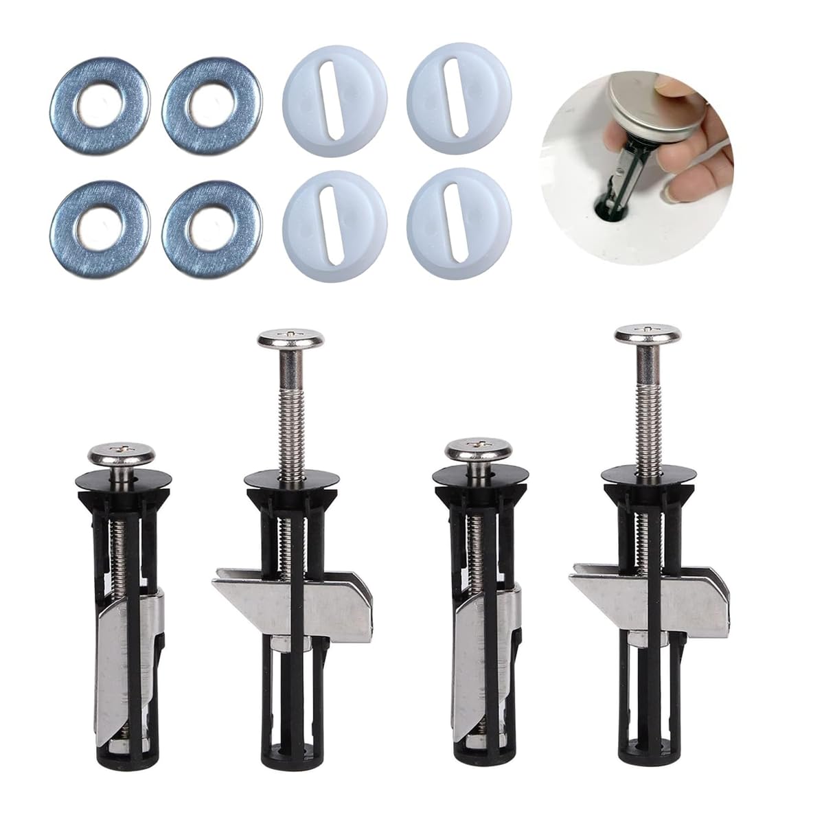 MUU toilet seat bolt kit pack with screws and nuts for quick replacement