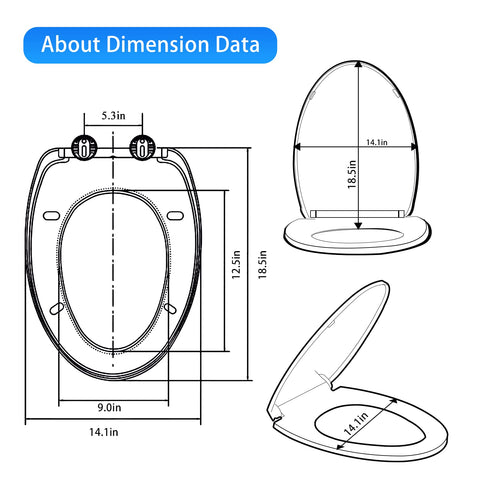 MUU quick release toilet seat for easy cleaning