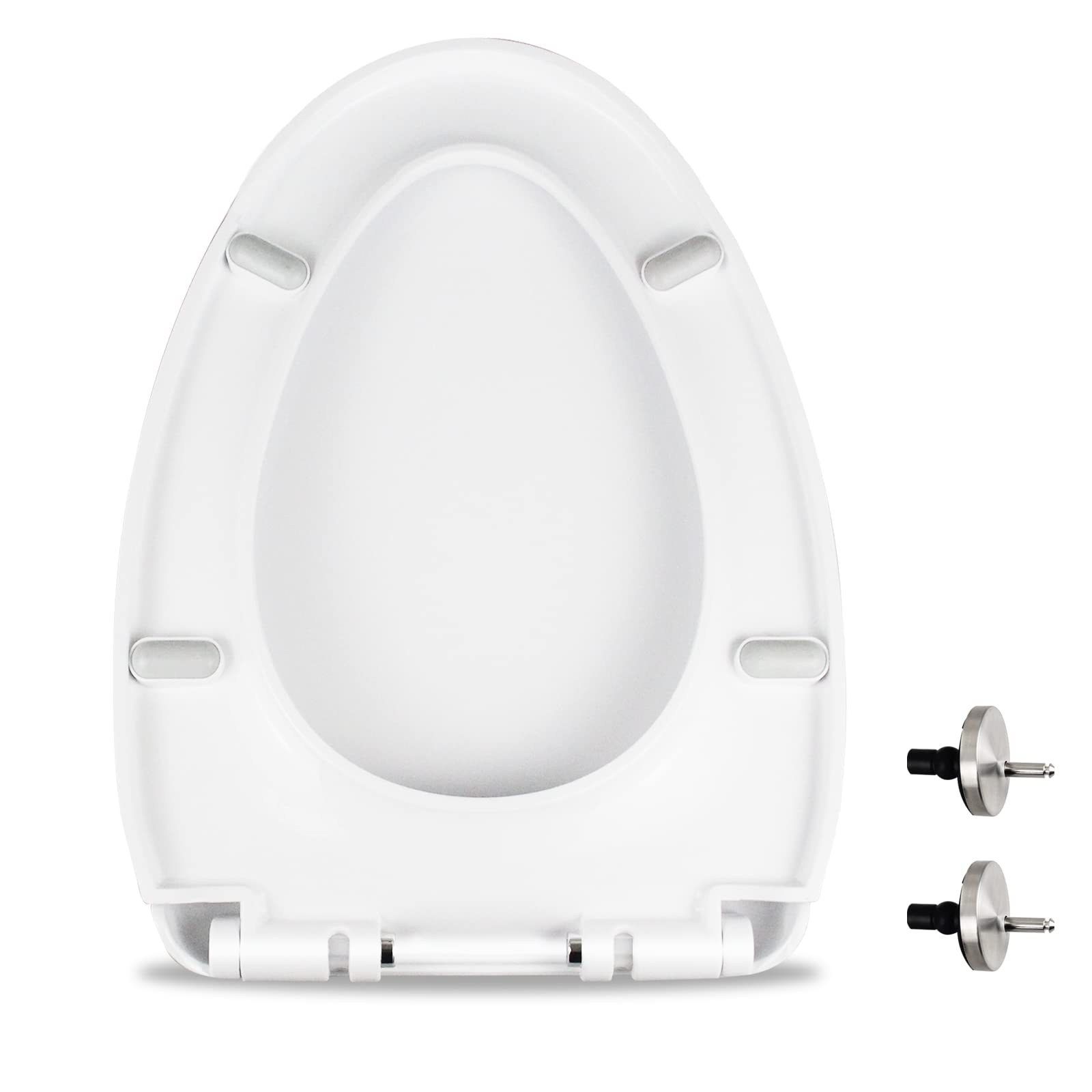 MUU slow close white toilet seat for quiet operation