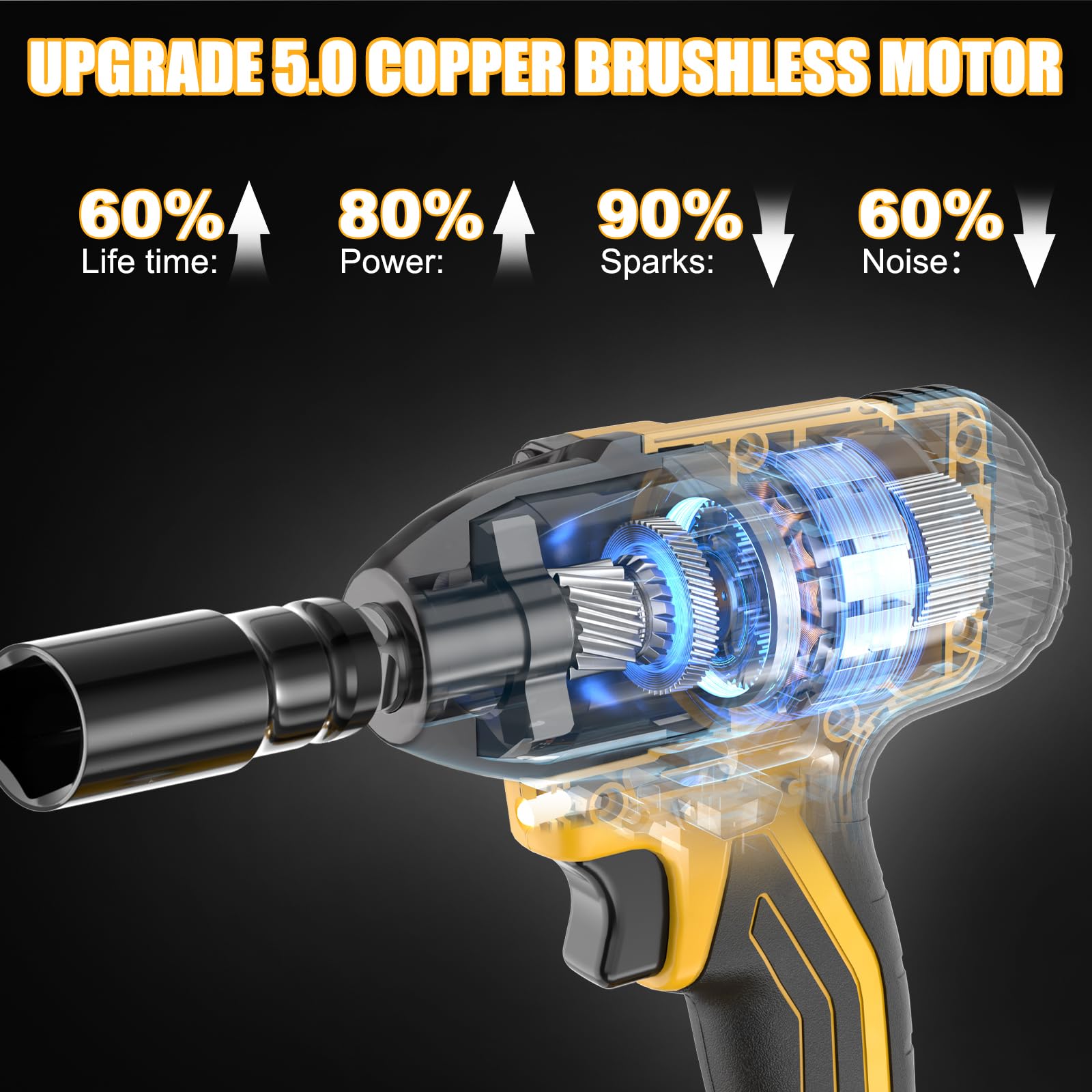 Muylux 1/2 inch drive for secure, high-torque fastener work