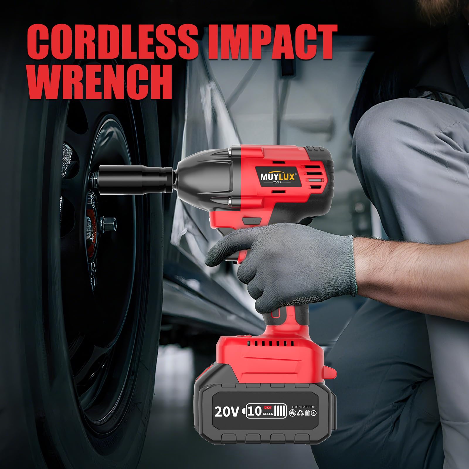 Muylux brushless motor cordless impact wrench demonstrates efficiency and durability