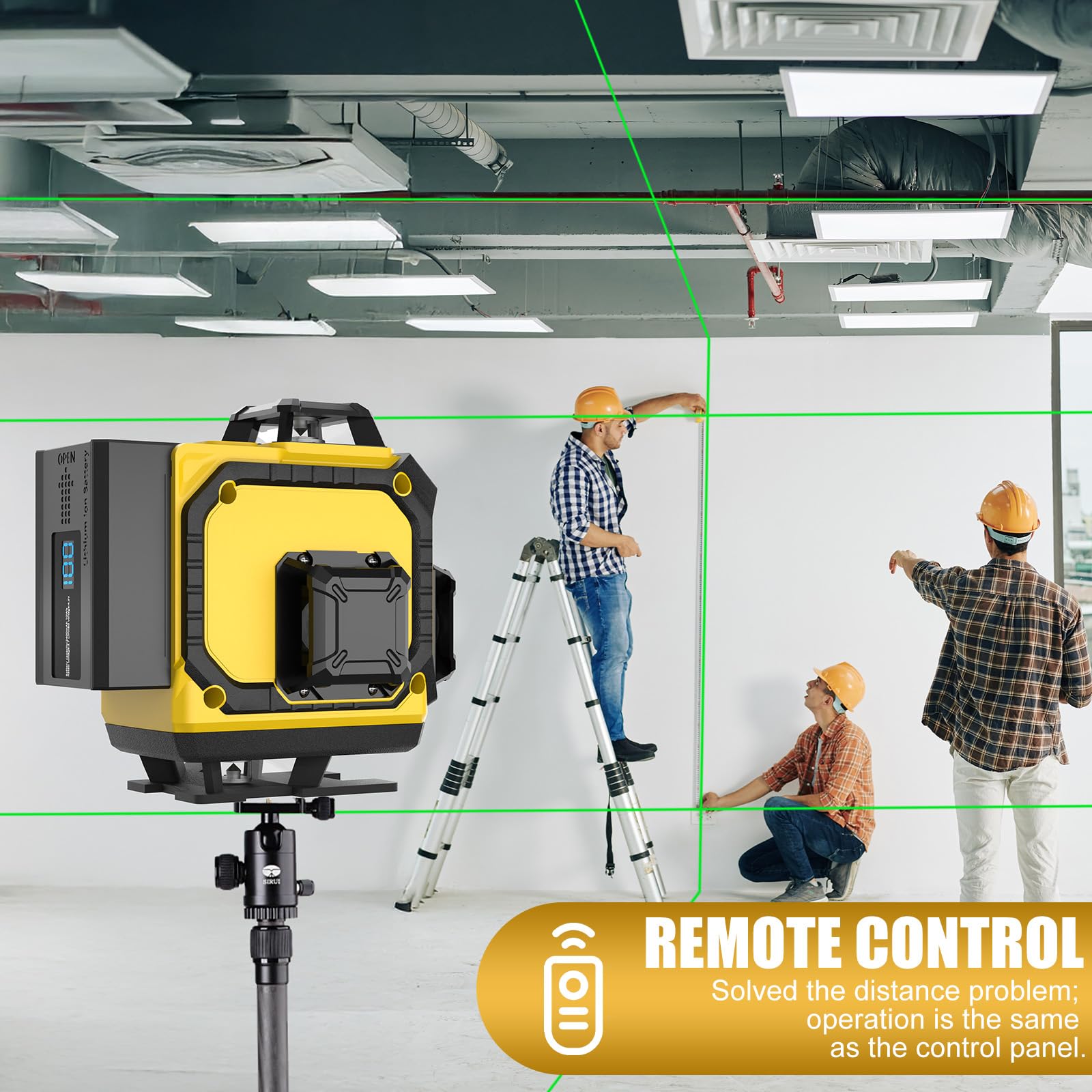 Muylux manual mode locks laser lines for layouts
