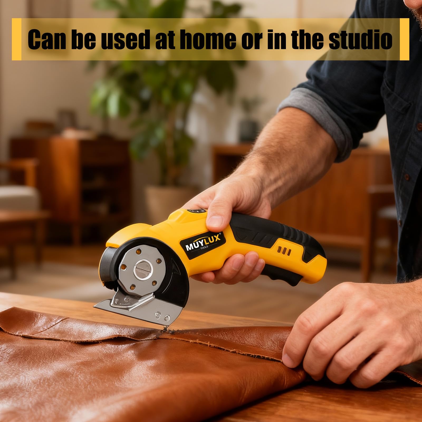Muylux multi-material cutting tool handles cardboard, plastic, and wrapping paper