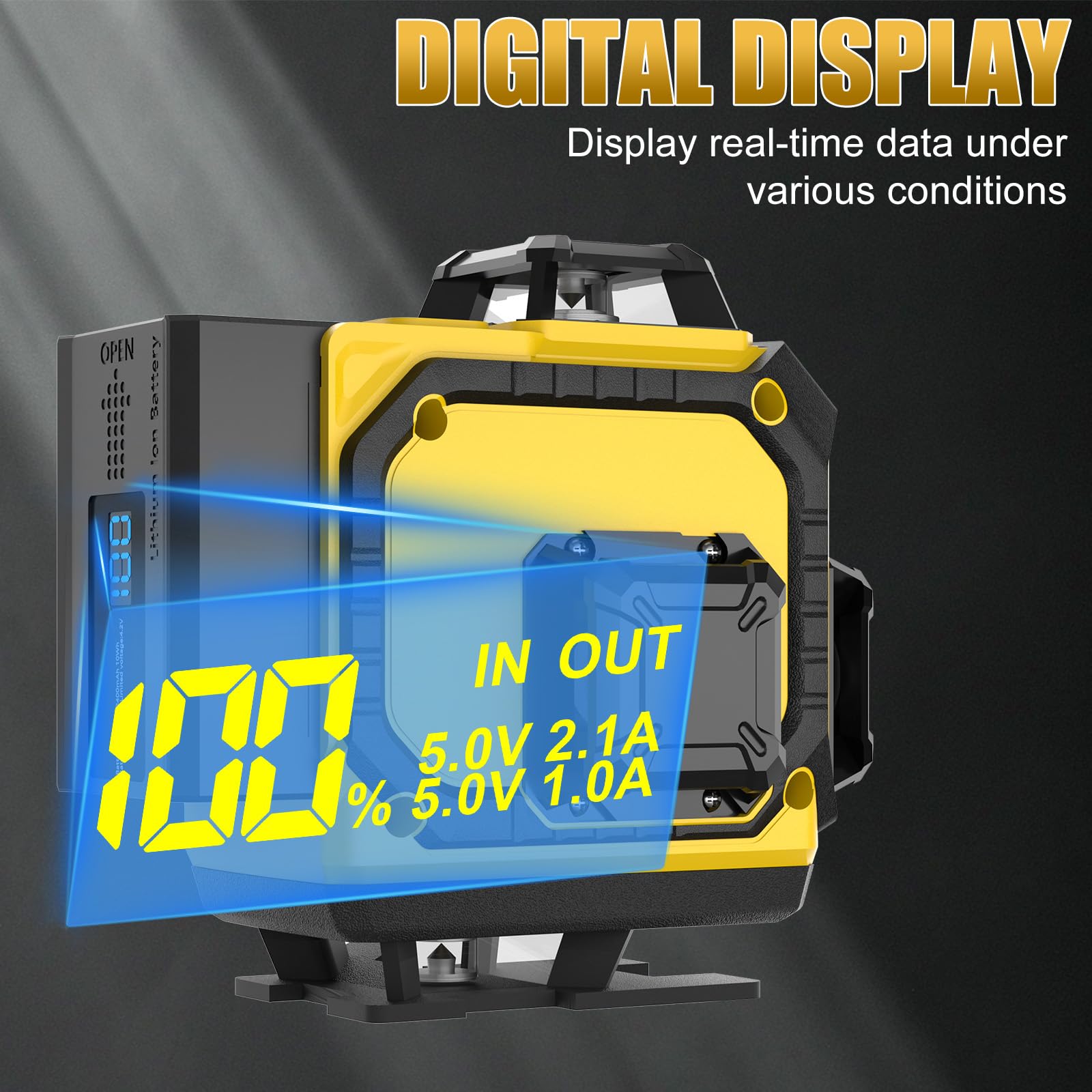 Muylux self-leveling laser with tilt alarm