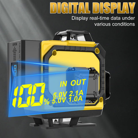Muylux self-leveling laser with tilt alarm