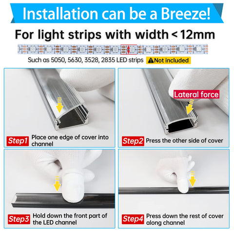 Muzata LED channel used in cabinet or mirror lighting for interior spaces.