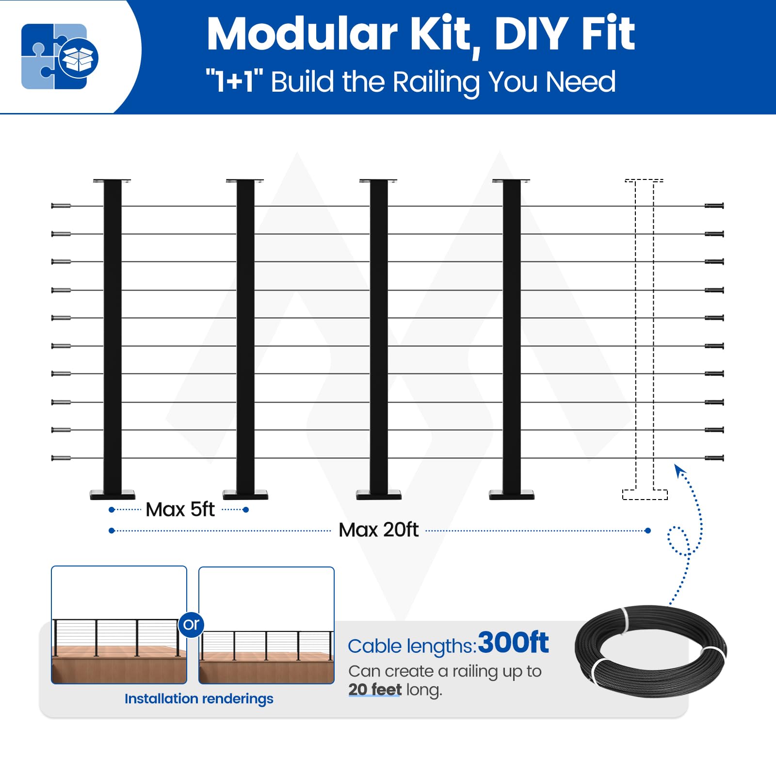 Muzata adhesive washers CR66 secure anchors for durable railing connections.