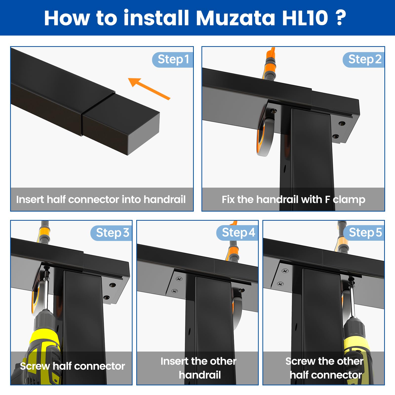 Muzata cable railing kits CB04 CB17 ready for quick system pairing