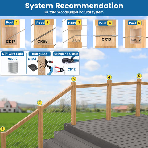 Muzata ergonomic cushioned handle reduces hand strain during railing work