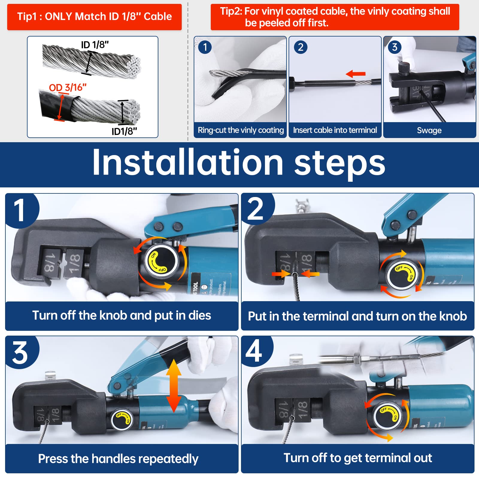 Muzata tool rotated head eases installation in tight spots