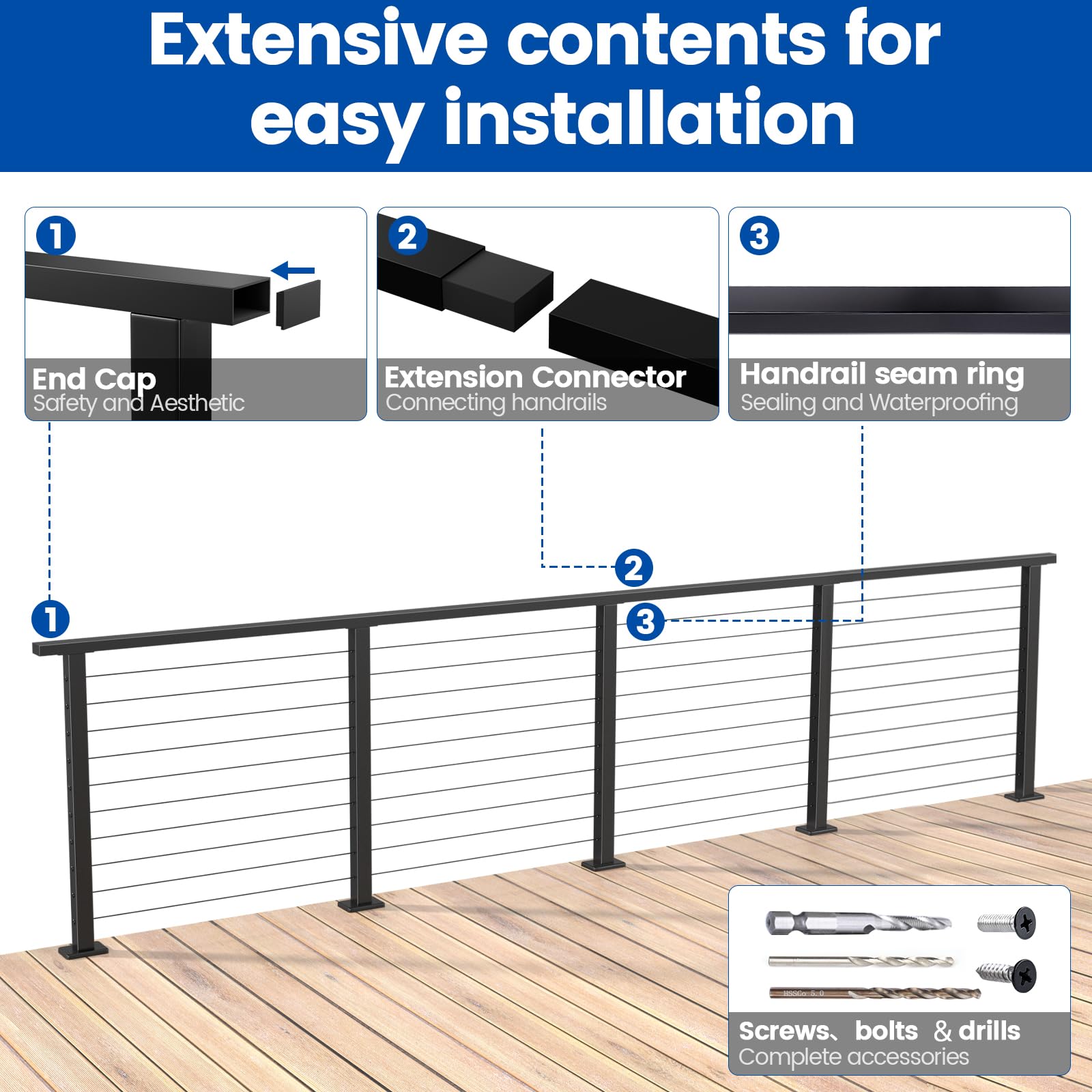 Extension connector HA01 included with Muzata HT10 BP4 for easy length adjustments.