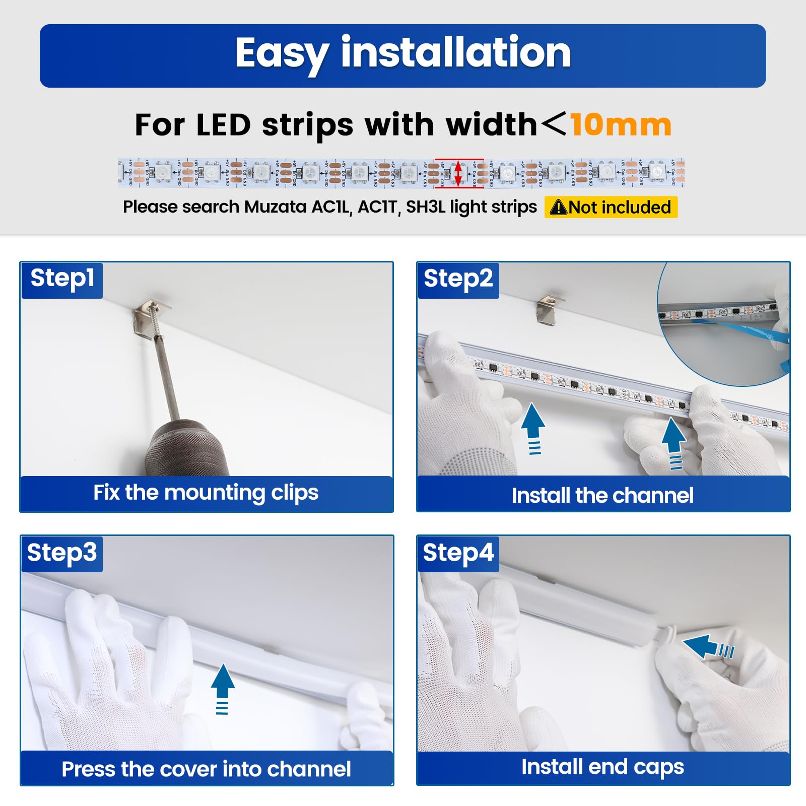 Muzata extension connector LCB2 enables longer, seamless runs.