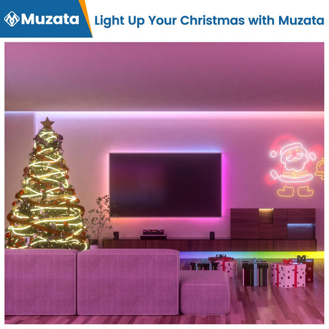Kitchen lighting with Muzata under-cabinet illumination and color control.