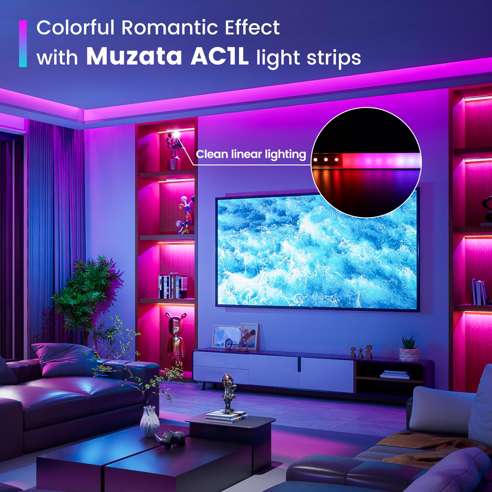 Muzata LED channel with snap-in diffuser enables quick setup