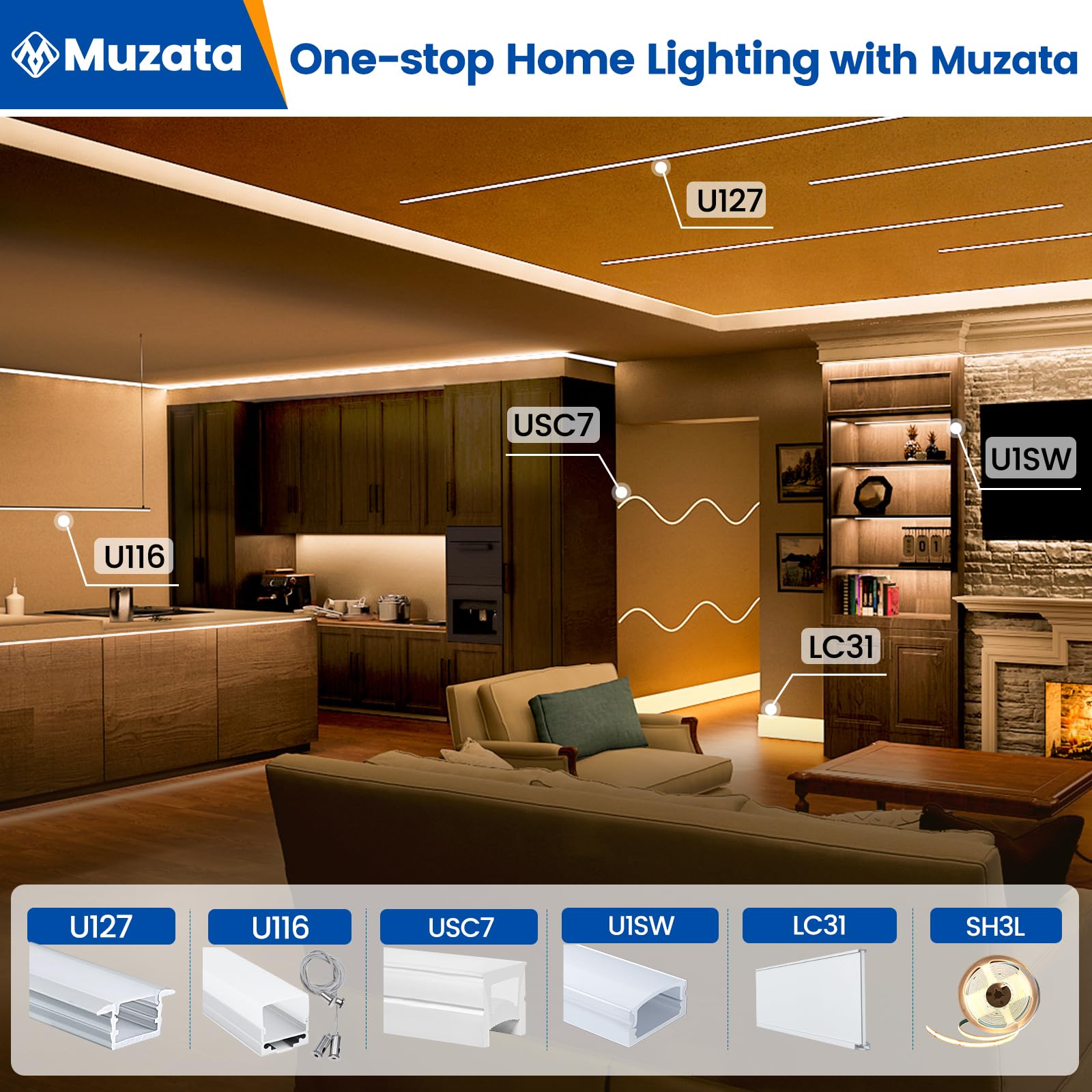 Muzata channel can be cut to length for custom fitting