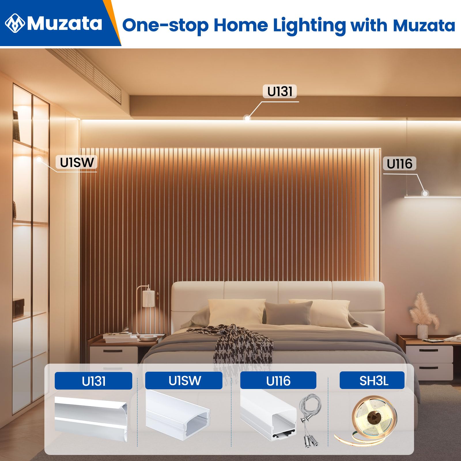Muzata channel cut to length for a precise fit.