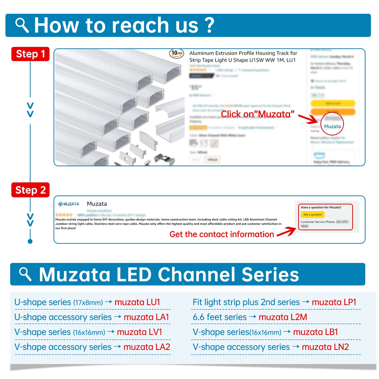Muzata connected LED setup showing extended lighting runs