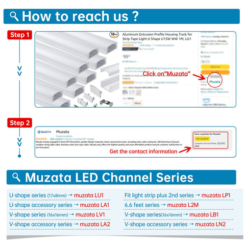 Muzata connected LED setup showing extended lighting runs