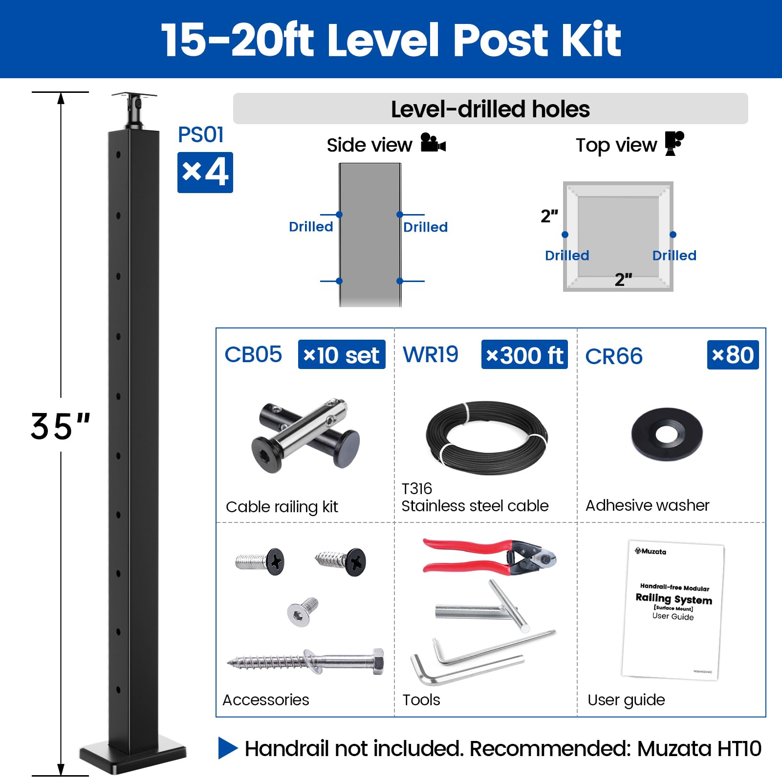 Muzata swageless CB05 kit highlights clean, invisible cable connections