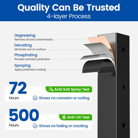Muzata T304 stainless steel post resists rust indoors outdoors