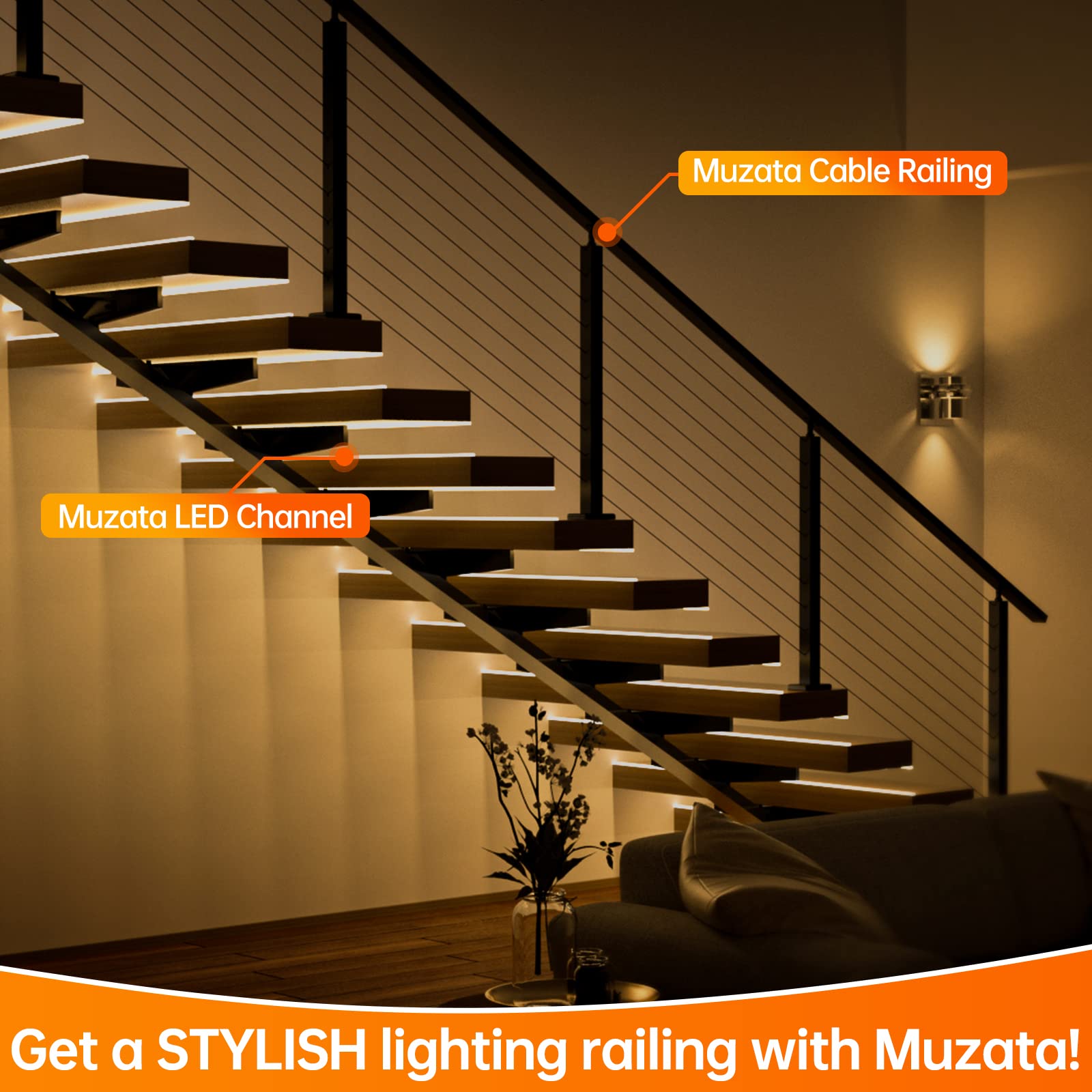 Muzata U106 bendable channel for curved installations.