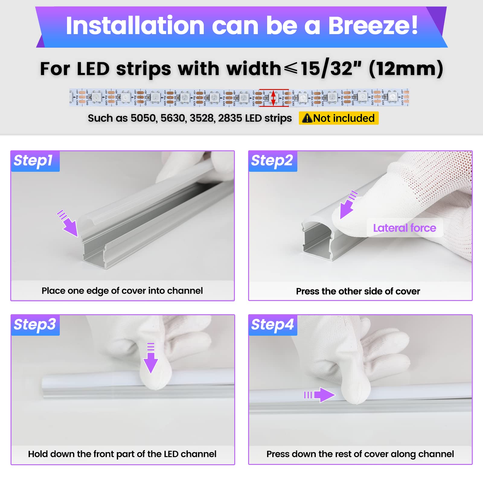 Connectors LCB1 and LCC1 enable extensions and corner setups for U108.