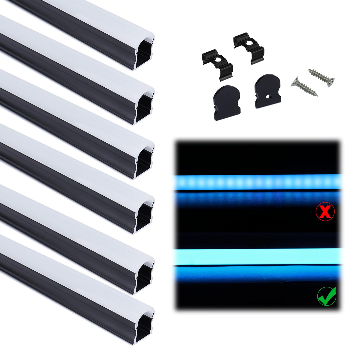 Muzata U108 BW spotless channel front for seamless glow