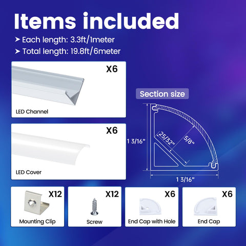 Muzata V101 V-shape corner lighting delivers even glow at 90 degrees.