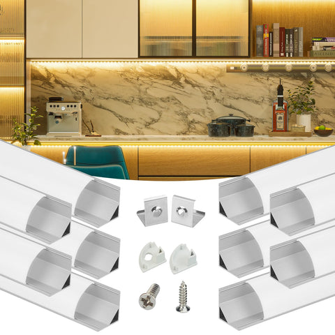 Muzata V1SW corner lighting channel illuminates a dark corner with soft glow.