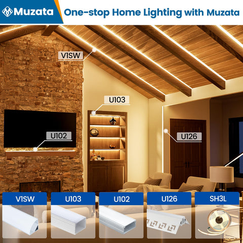 Muzata V1SW quick installation with clips, channel and end caps