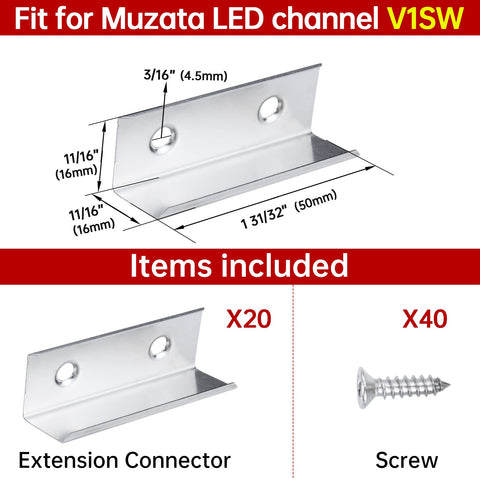 Muzata V1SW aluminum LED channel view for clean long runs