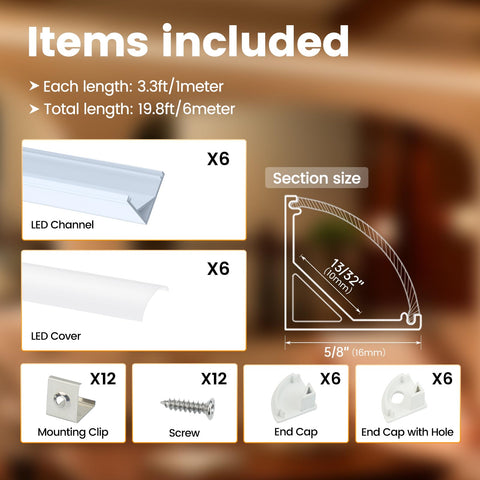 Muzata V1SW milky white diffuser softens light, protecting strips from dust and moisture.