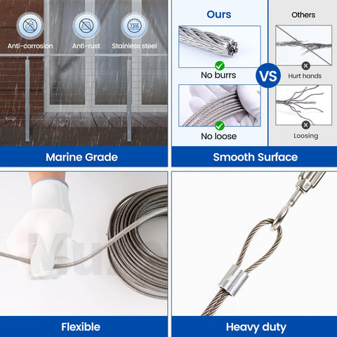 Indoor and outdoor railing applications with clear views and clean lines.