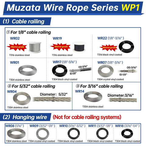 Muzata WR02 packaging shows 500ft roll for large projects.