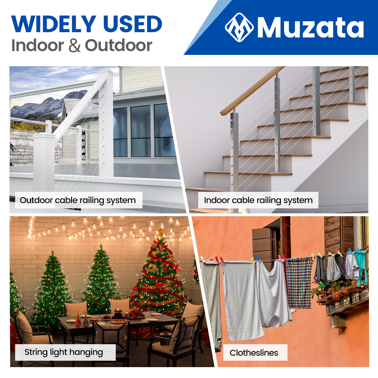 Includes 1000 ft rope and guidance for clean cuts with Muzata CR12.