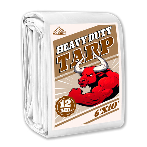 MVPNET tarp 6x10ft front view, versatile outdoor cover for pools and boats.