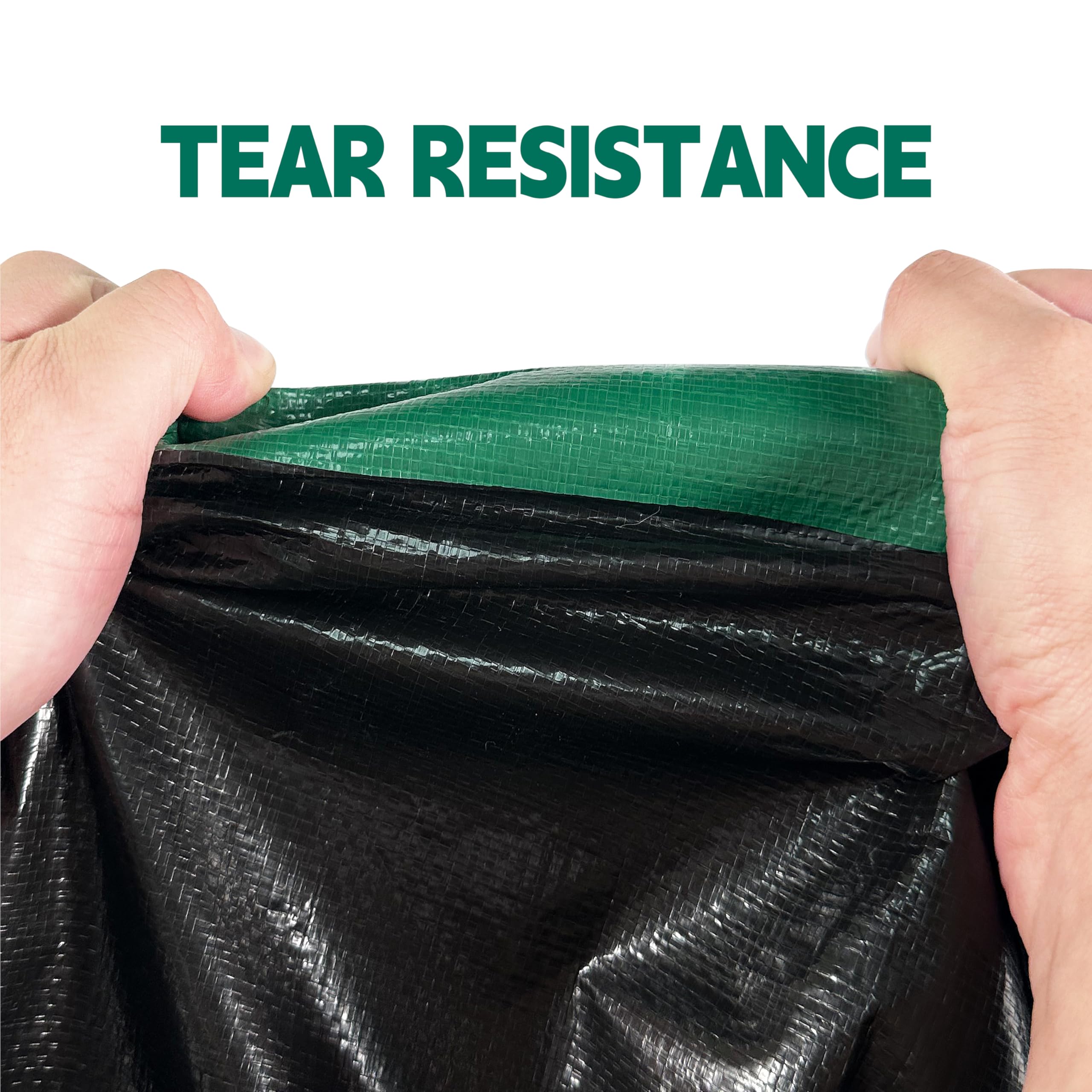MVPNET tarp double-sided coating ensures full waterproof protection at finished size