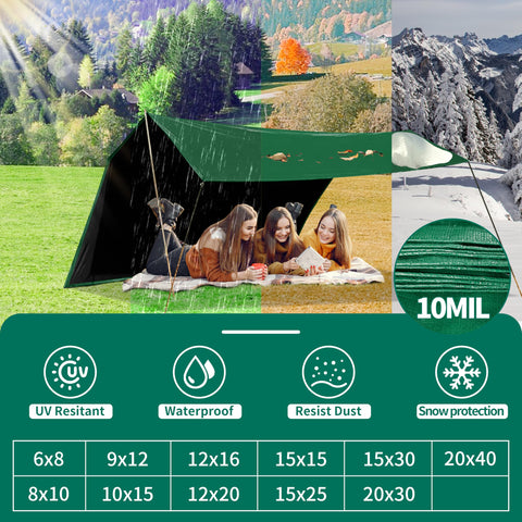 MVPNET tarp vehicle cover and camping use showcase versatile protection