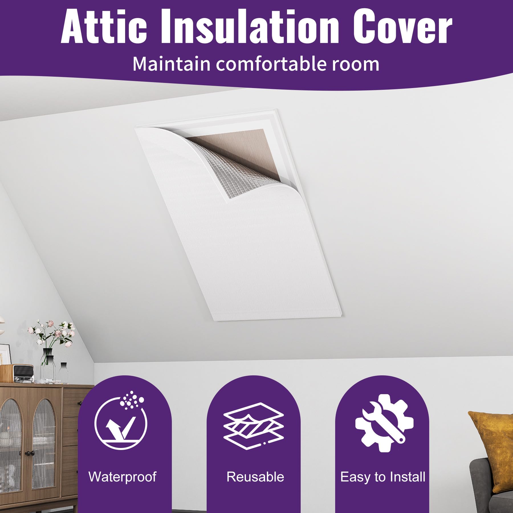 Mxclimate attic vent cover close-up demonstrates secure seal and finish