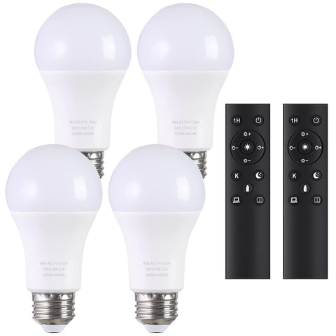 MXhme A19 LED bulb with magnetic remote control for easy lighting adjustments