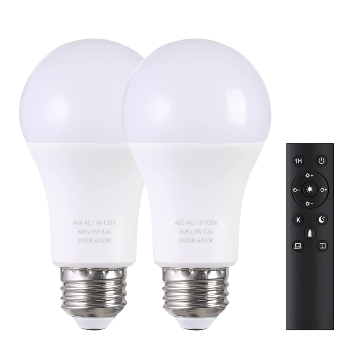 MXhme A19 LED bulbs with remote control for convenient lighting in the living room.