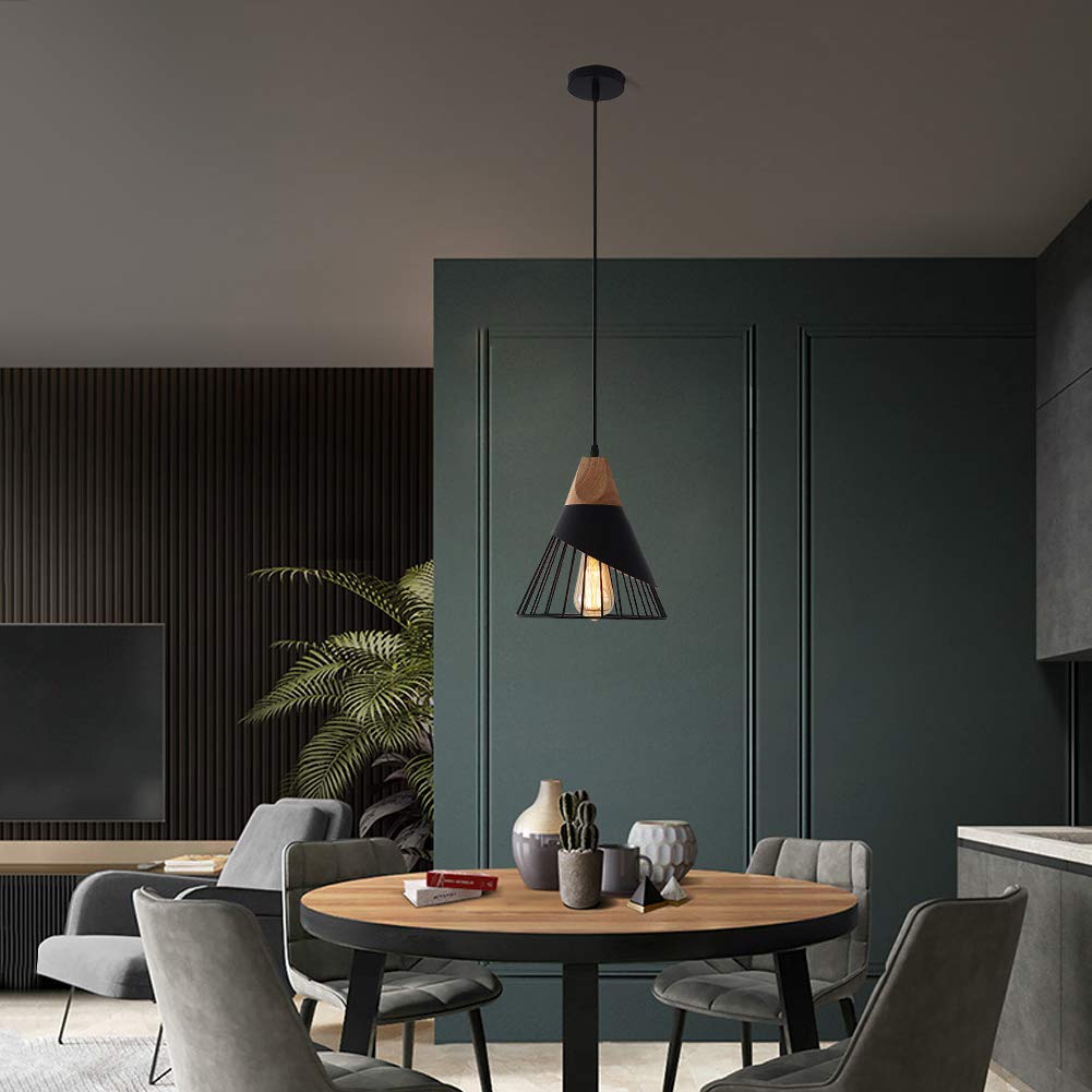 Mxsaoud black pendant light in living room for cosy evenings