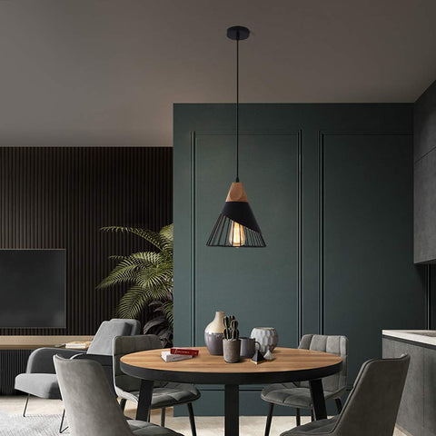 Mxsaoud black pendant light in living room for cosy evenings