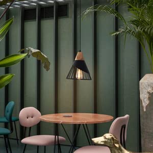 Mxsaoud wood-iron pendant cord-adjustment detail for adjustable-height island lighting