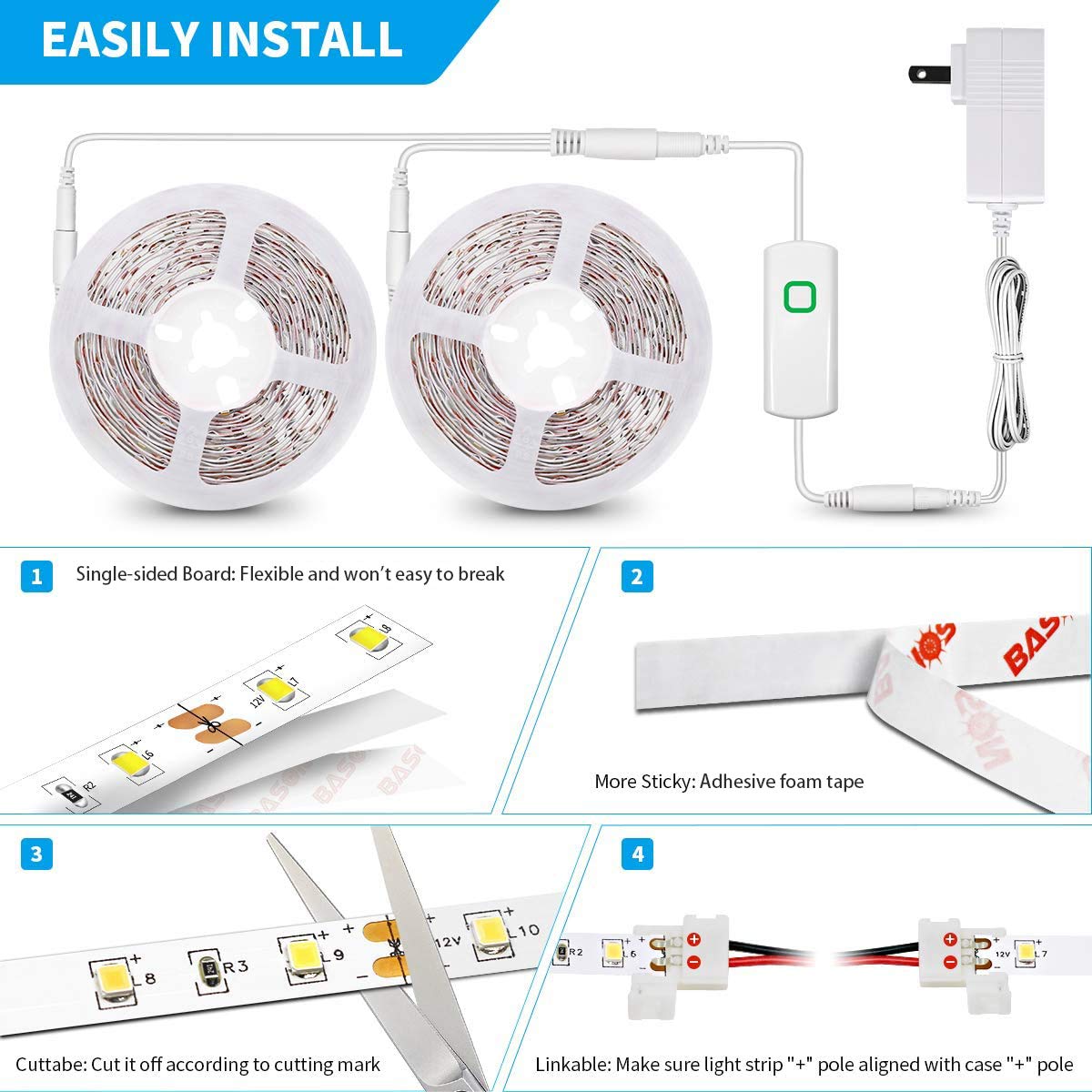 MY BEAUTY LIGHT 12V ETL power supply delivers safe, reliable operation.