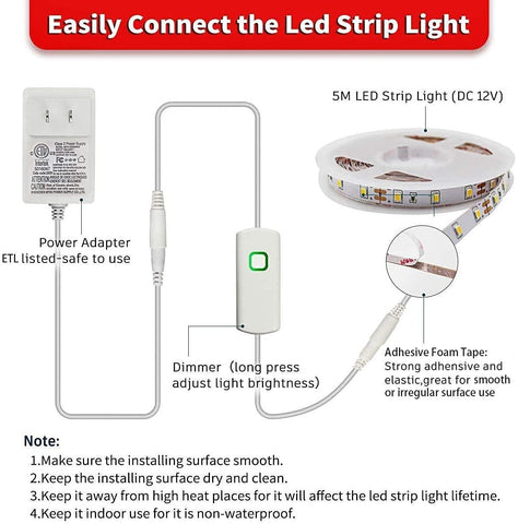 MY BEAUTY LIGHT 12V power supply with safety approvals supports safe, low-heat operation.