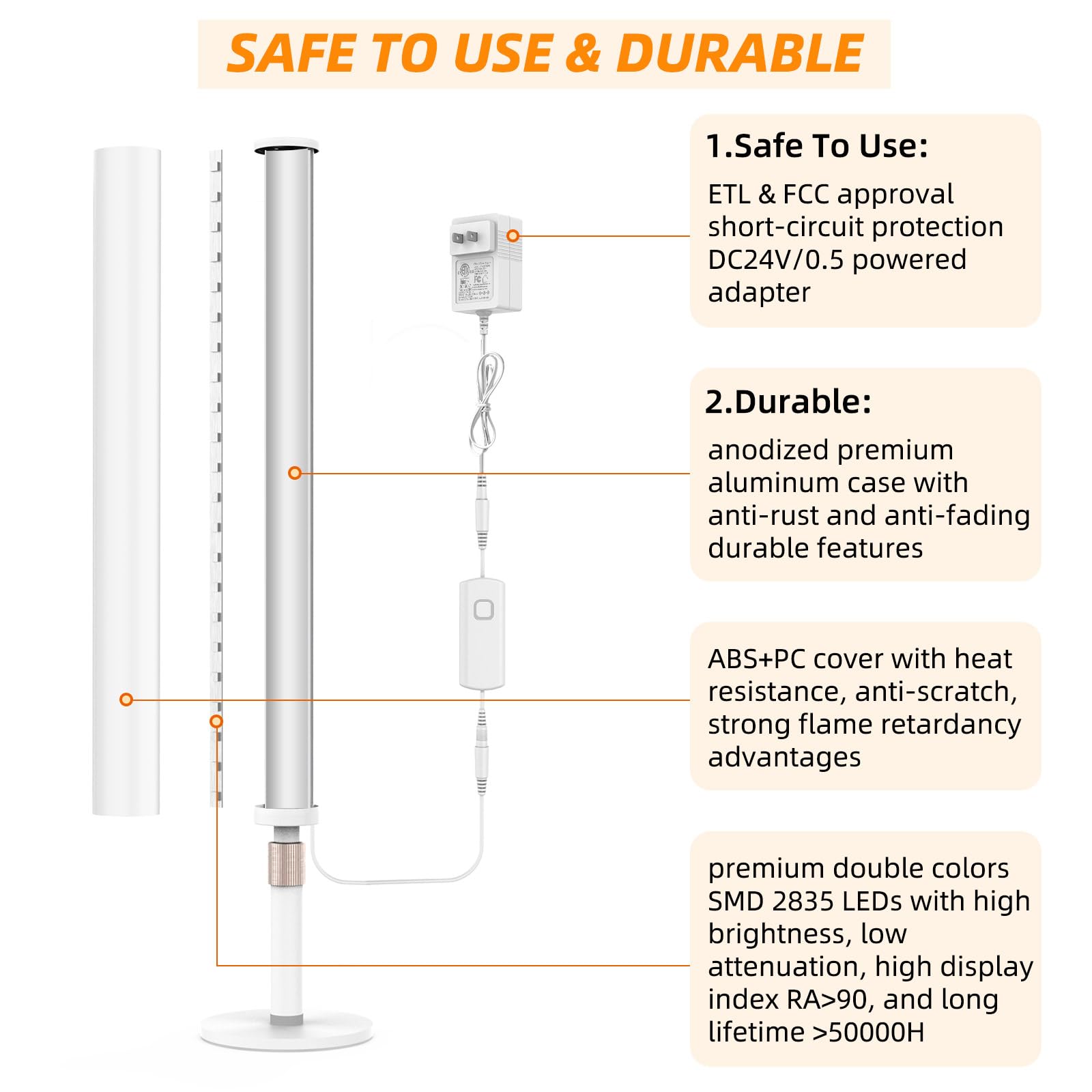 MY BEAUTY LIGHT 24V power supply ensures safe, reliable operation.